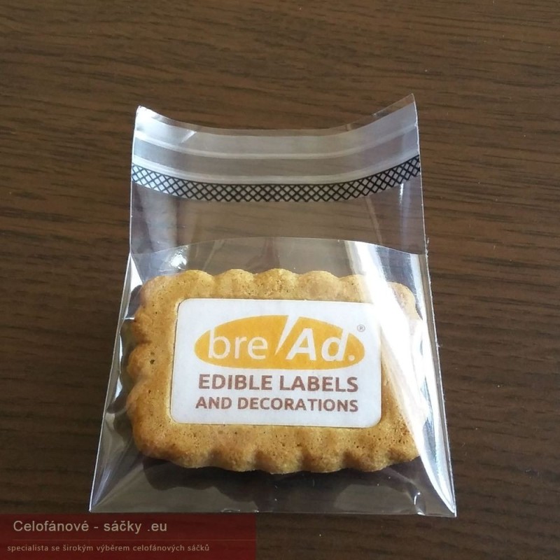 PP Celofánový sáček plochý s klopou a opakovaně lepící páskou, balení 100ks