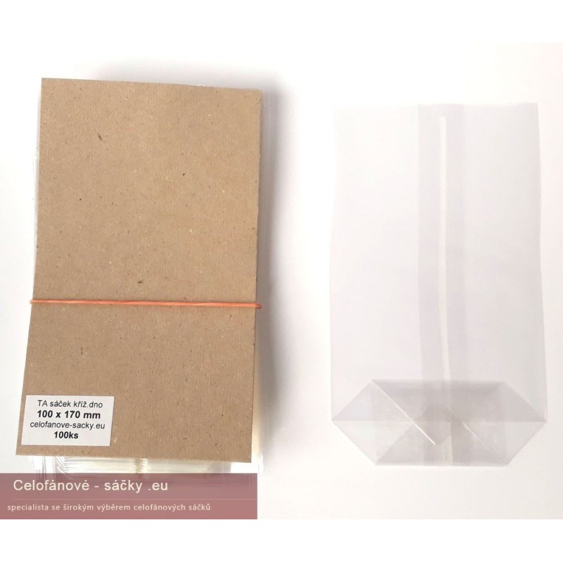 PP Celofánový sáček s křížovým dnem - Tatrafán, balení 100ks